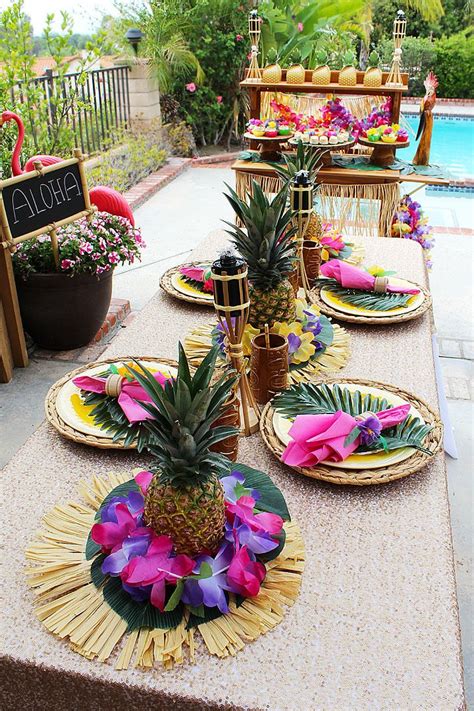 hawaiian theme party decorations|More.